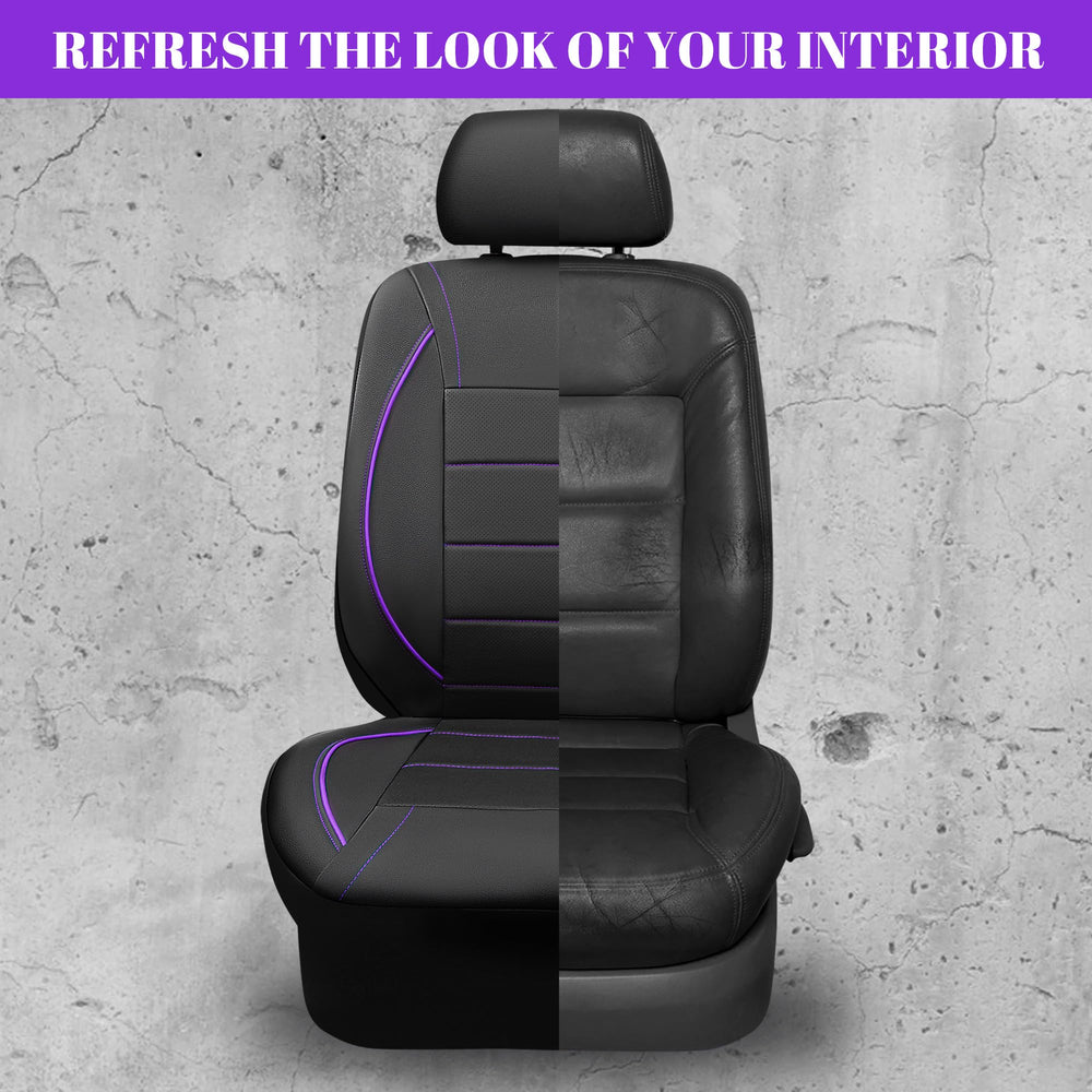CAR PASS PU leather texture closeup showing durable, easy-clean surface