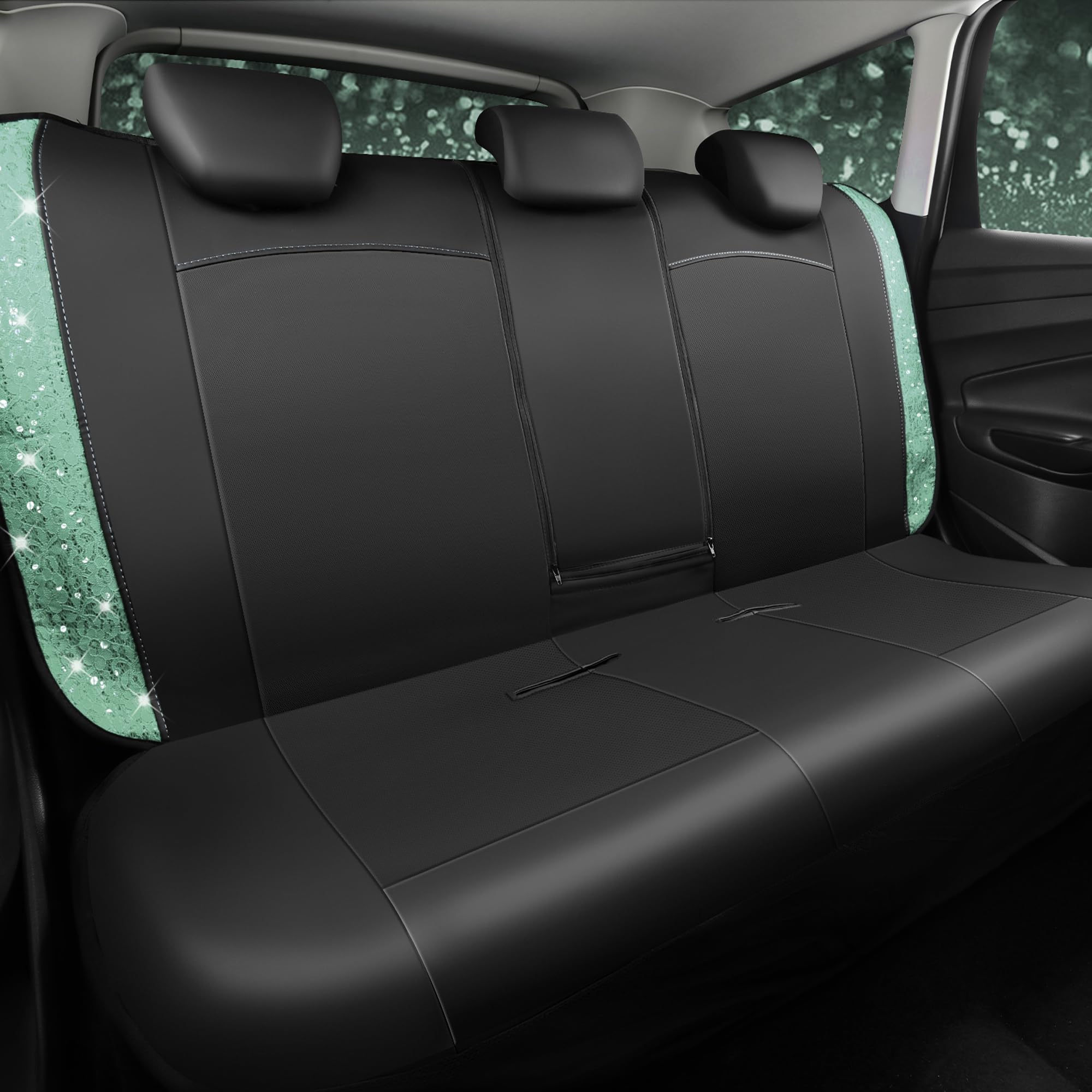 CAR PASS rear bench with headrest covers protecting full back seat area