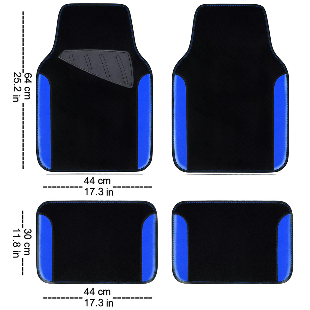 CAR PASS overhead shot of two rear mats displaying fit and size