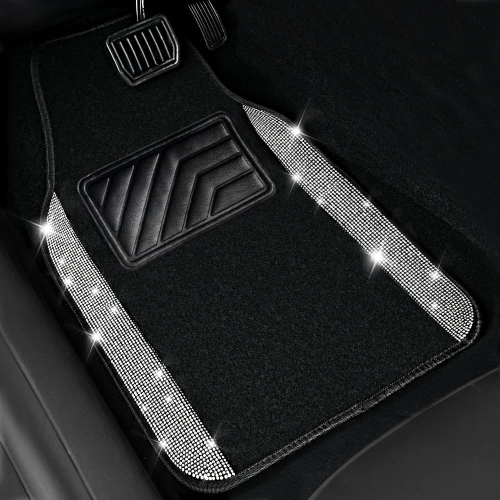 CAR PASS rhinestone close-up showing secure sparkle and texture