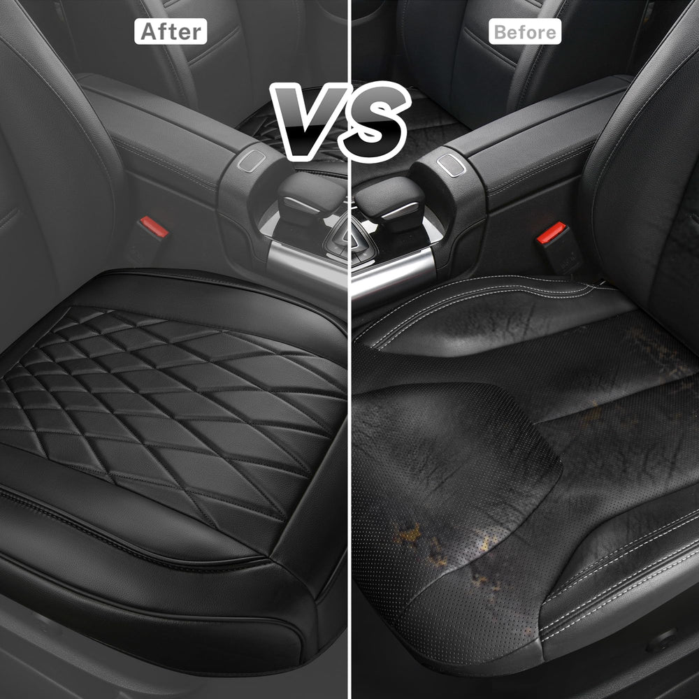 CAR PASS seat cover size comparison on a front seat for fit clarity