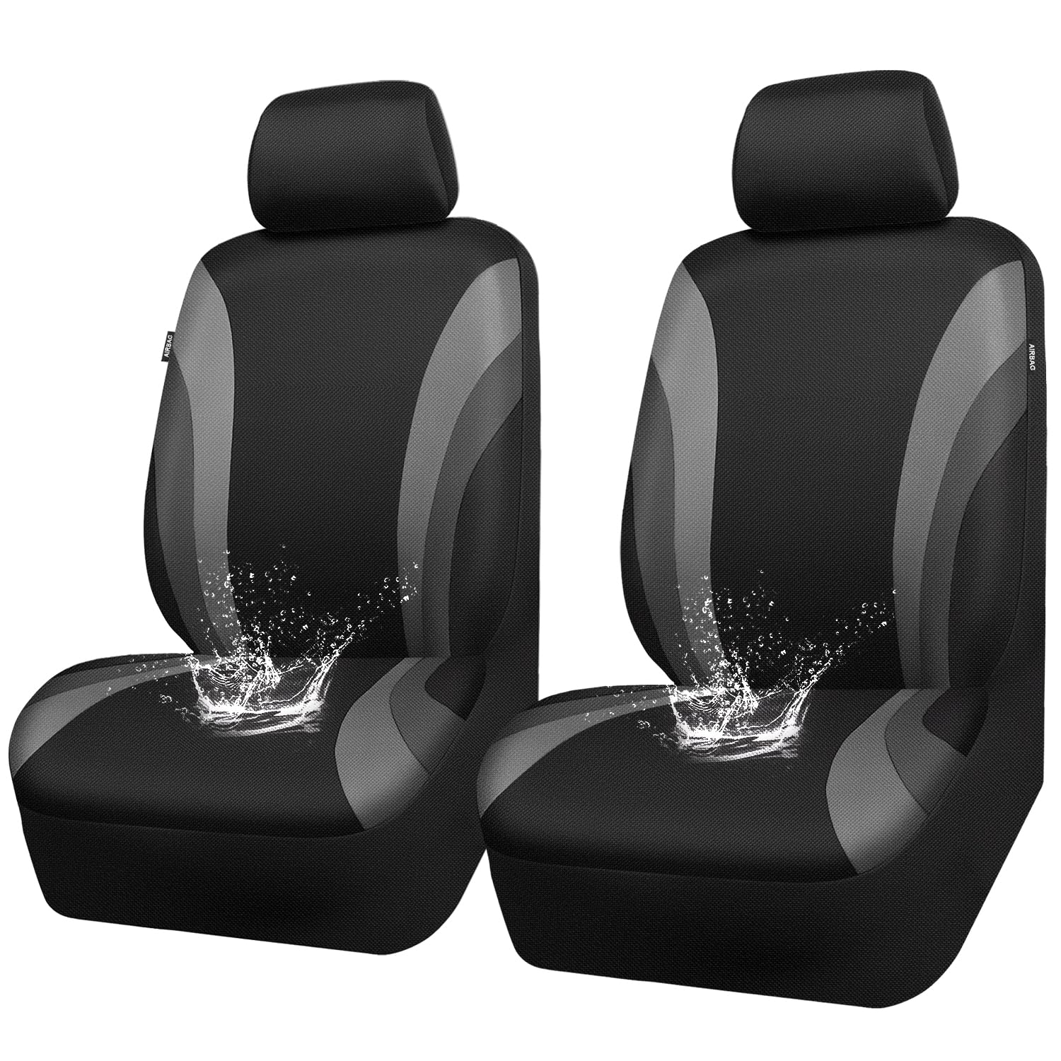 CAR PASS airbag stitching detail showing compatibility and safety-preserving design