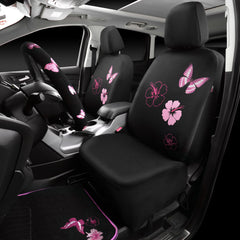 CAR PASS close-up of embroidered butterfly detailing highlighting premium finish
