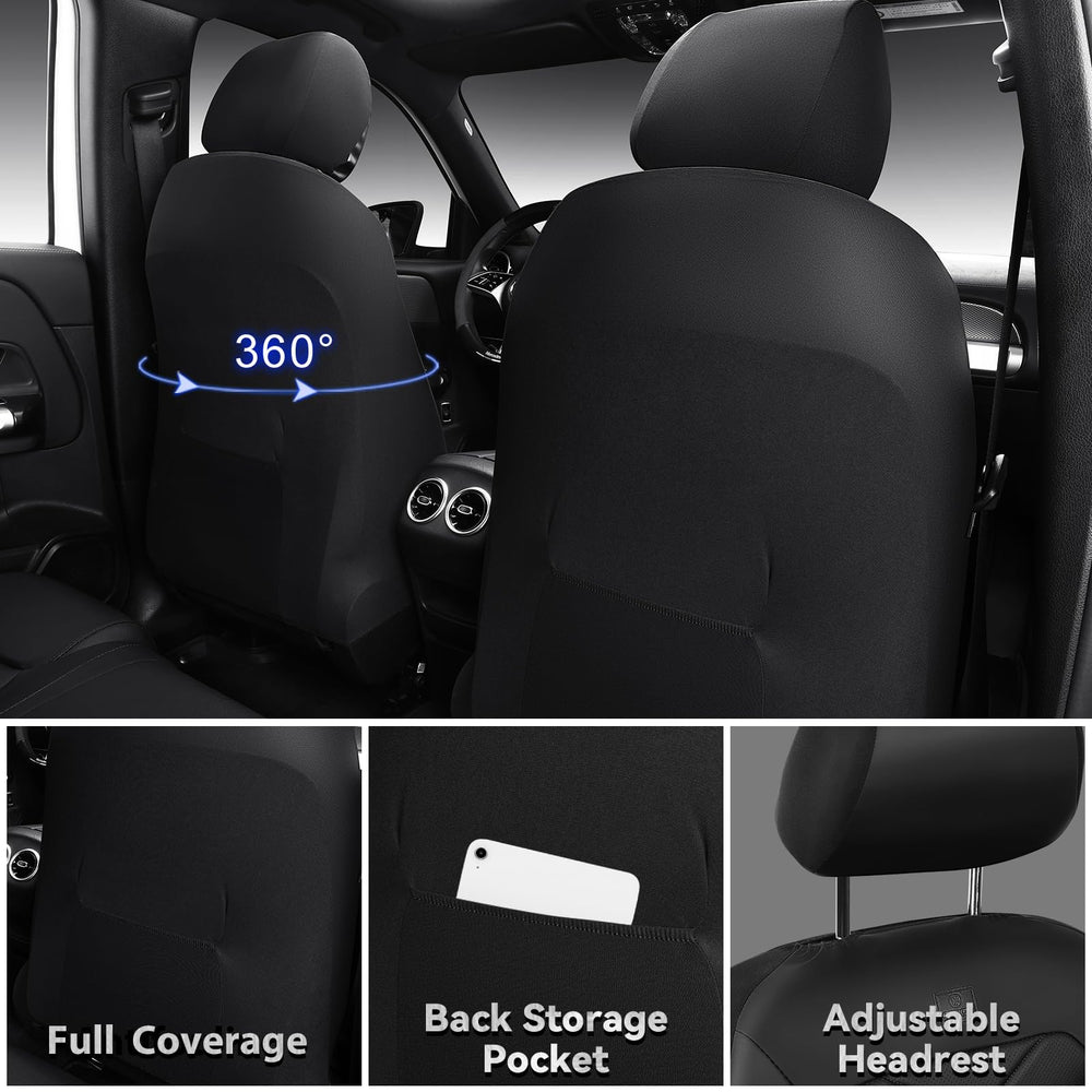 CAR PASS seat cover installed in sedan demonstrating elegant fit