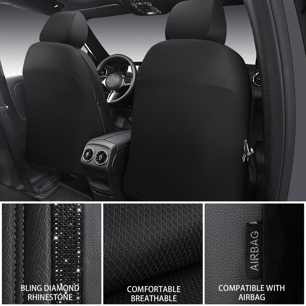 CAR PASS installed seat cover demonstrating transformed car interior look