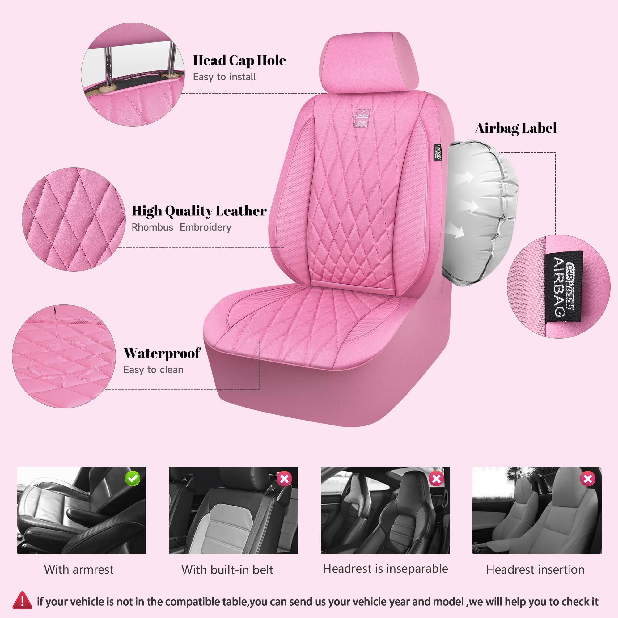 CAR PASS side airbag opening showing safety-compatible design and quick deployment