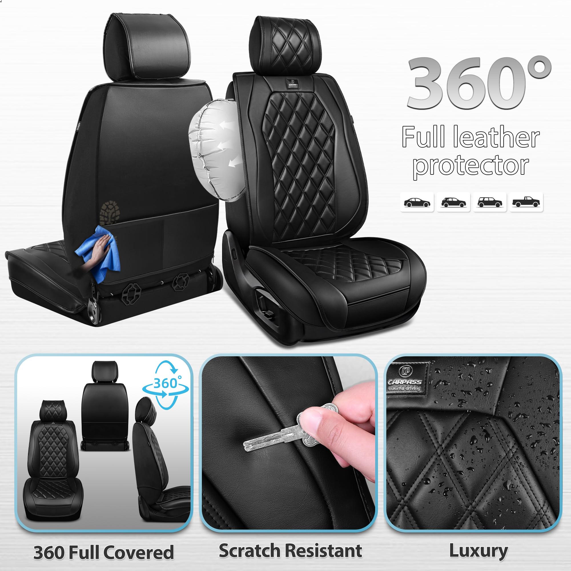 CAR PASS side airbag seam detail ensuring airbag compatibility and safety
