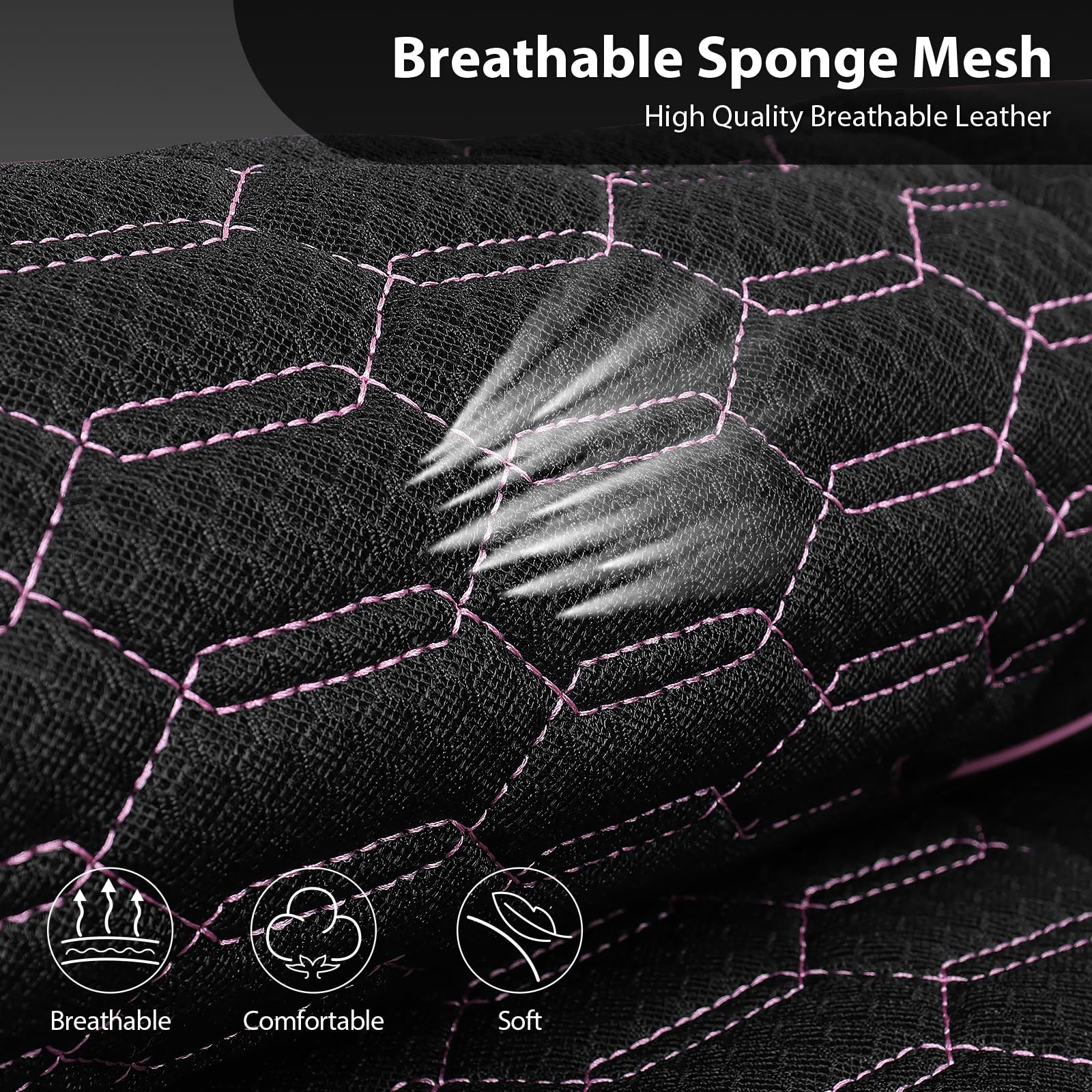 CAR PASS side airbag seam detail showing safety-compatible design benefit