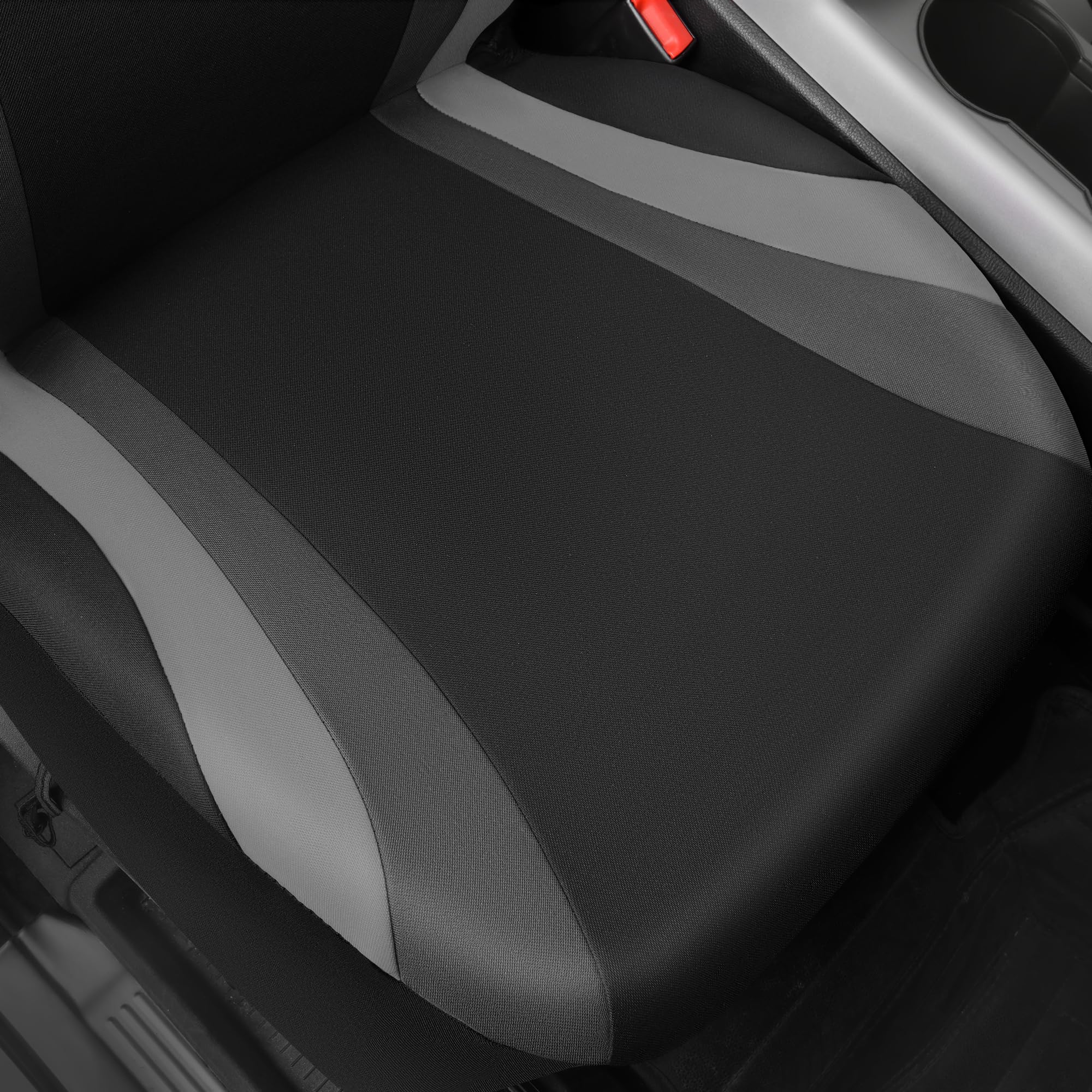 CAR PASS side profile showing airbag seam detail to protect safety deployment