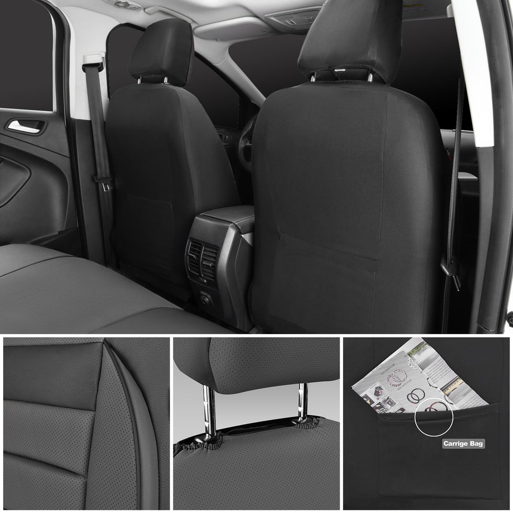 CAR PASS side seam detail showing airbag-compatible stitching for safety