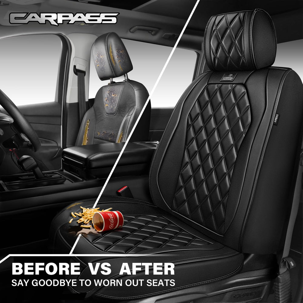 CAR PASS size scale comparison showing fit on standard front seat