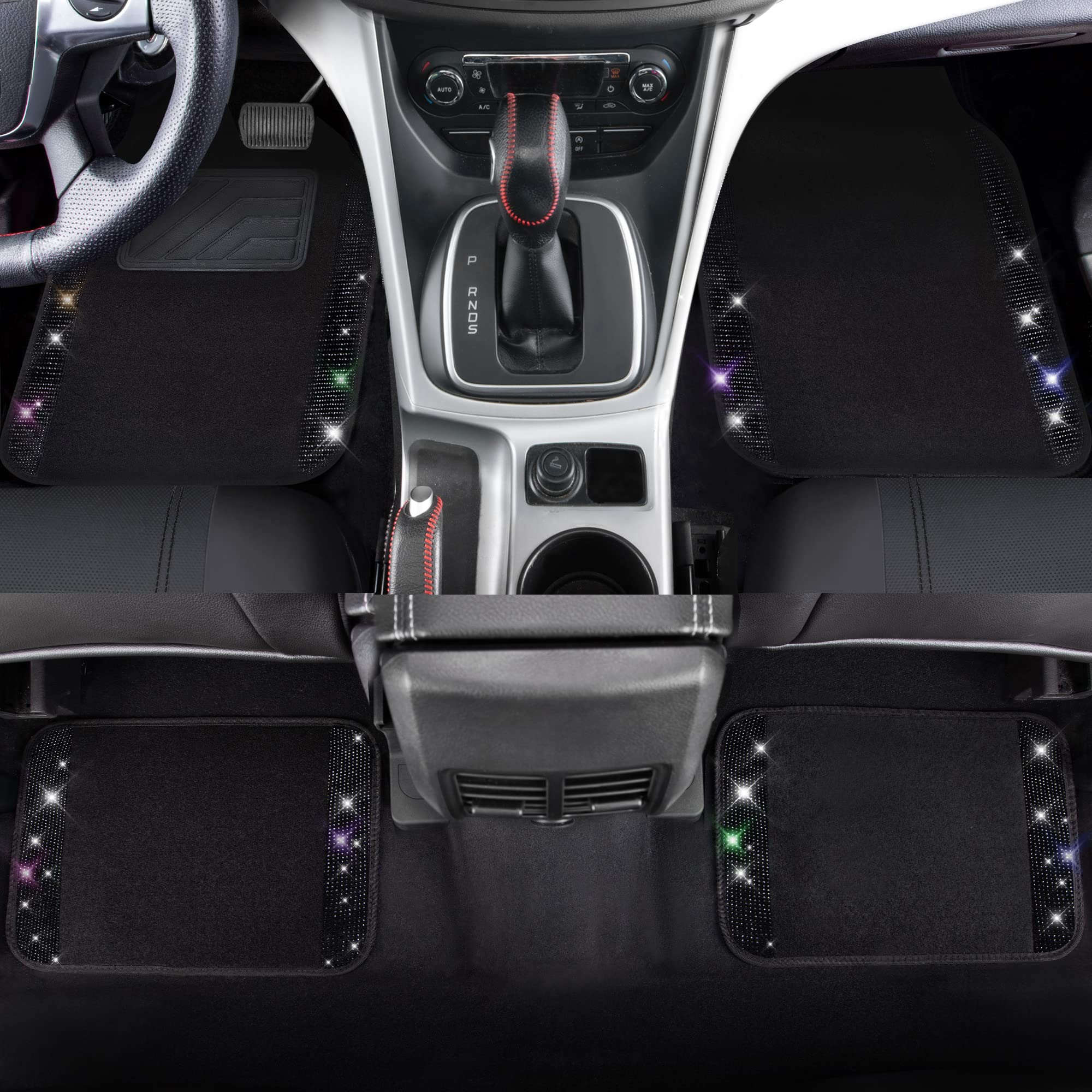 CAR PASS steering wheel cover close-up adding grip and sparkle