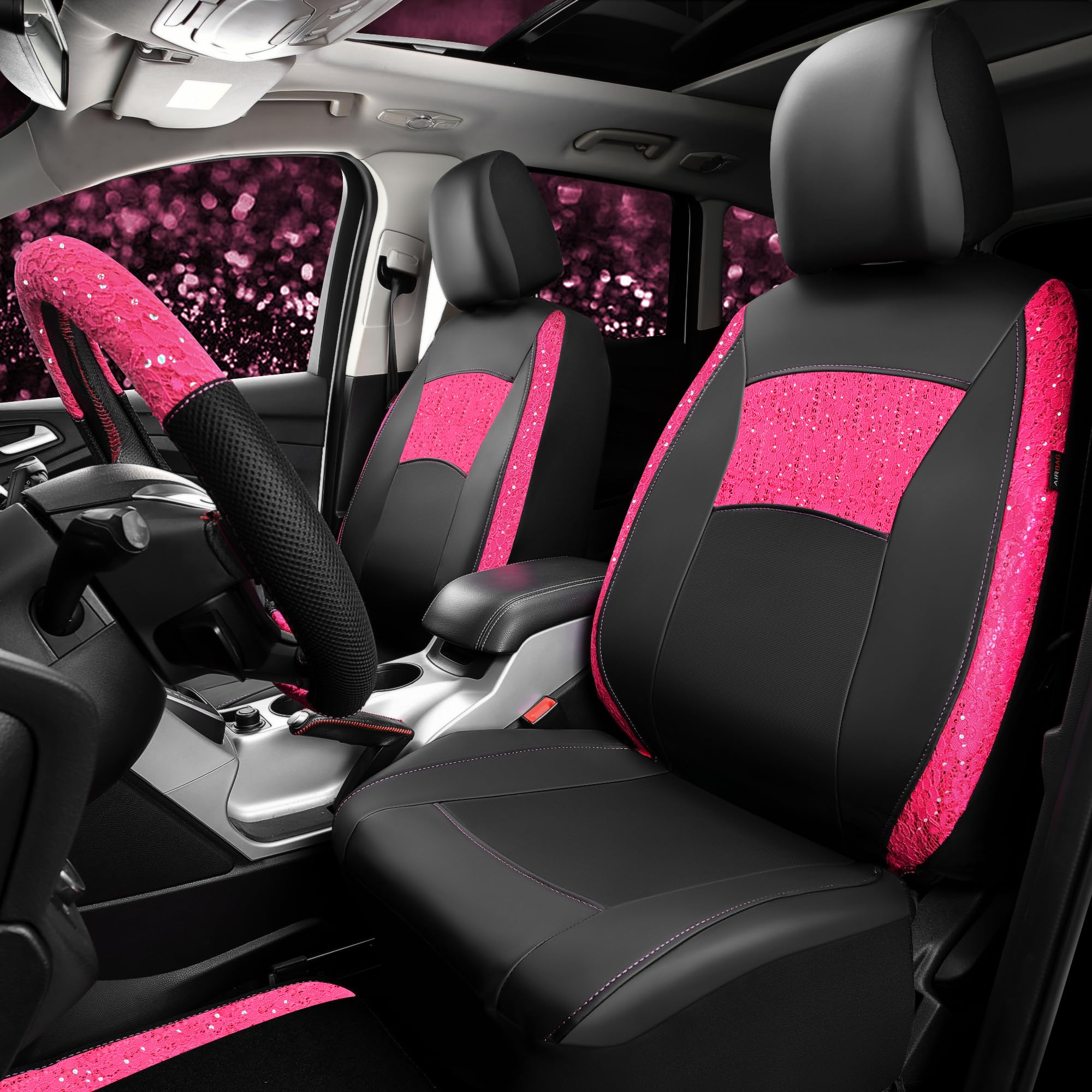 CAR PASS steering wheel cover installed improves grip and interior look