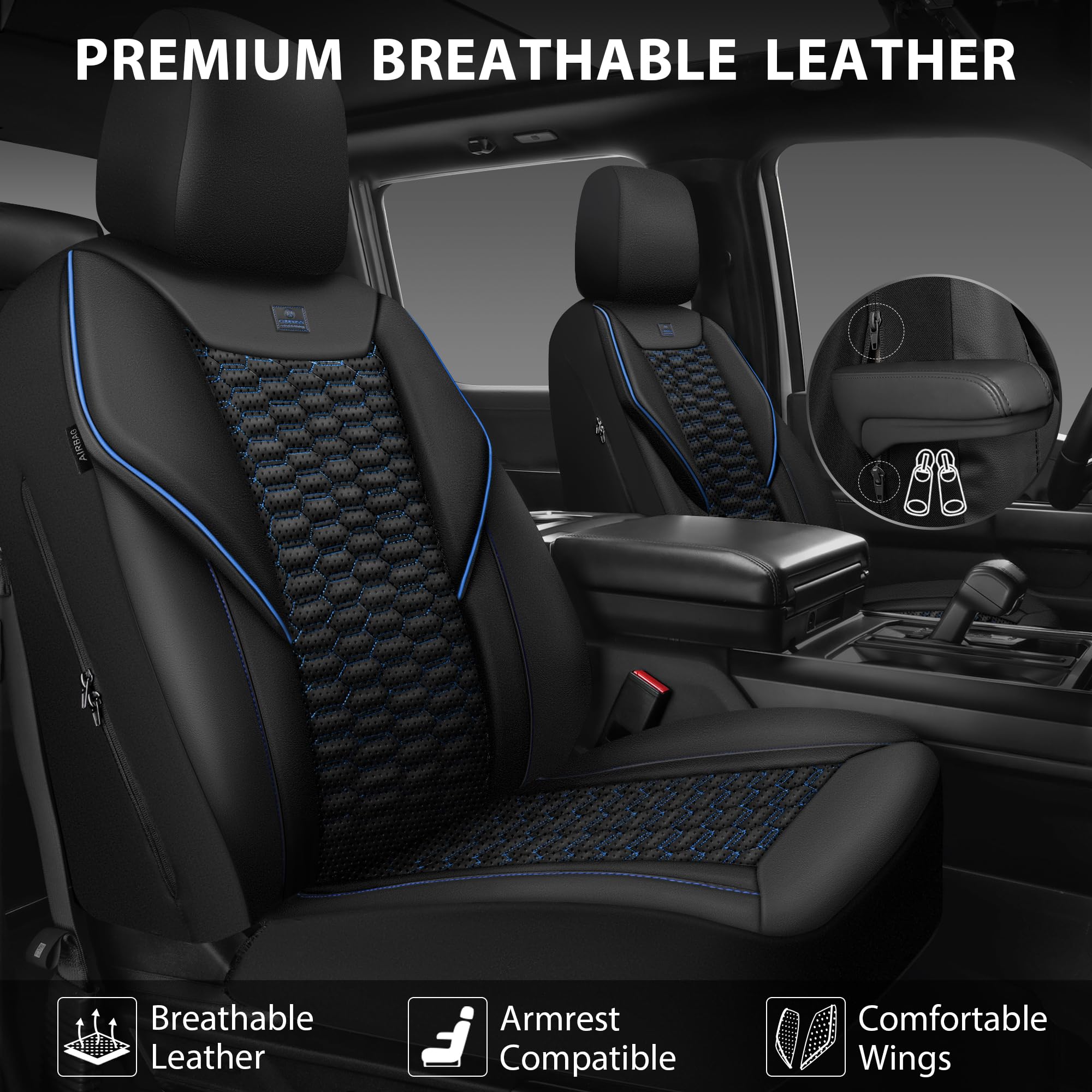 CAR PASS quilted PU leather close-up showing durable texture