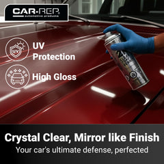 CAR-REP close-up of glossy finish highlighting high-gloss benefit