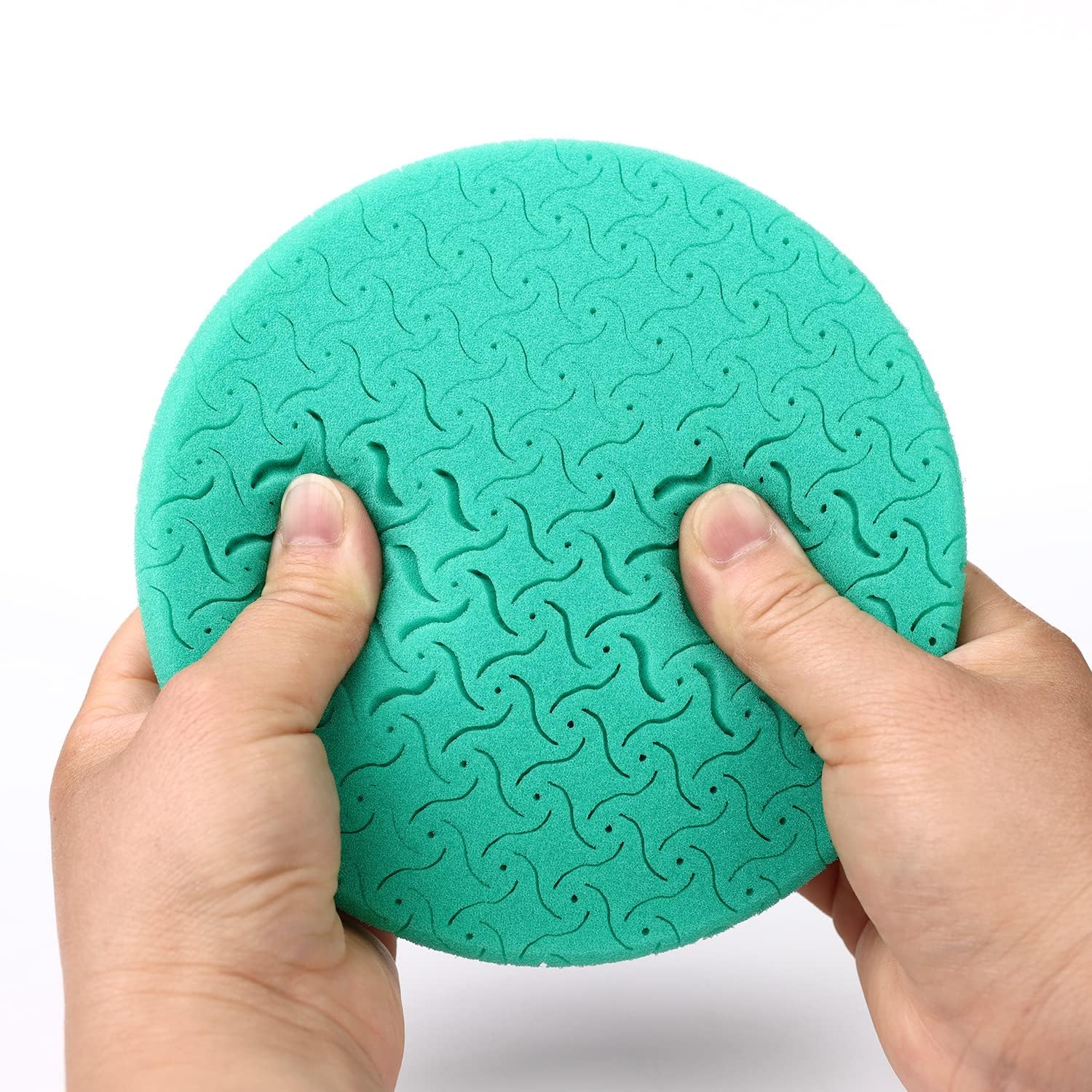 CAR ROAD hook-and-loop backing view enabling quick pad changes and secure attachment