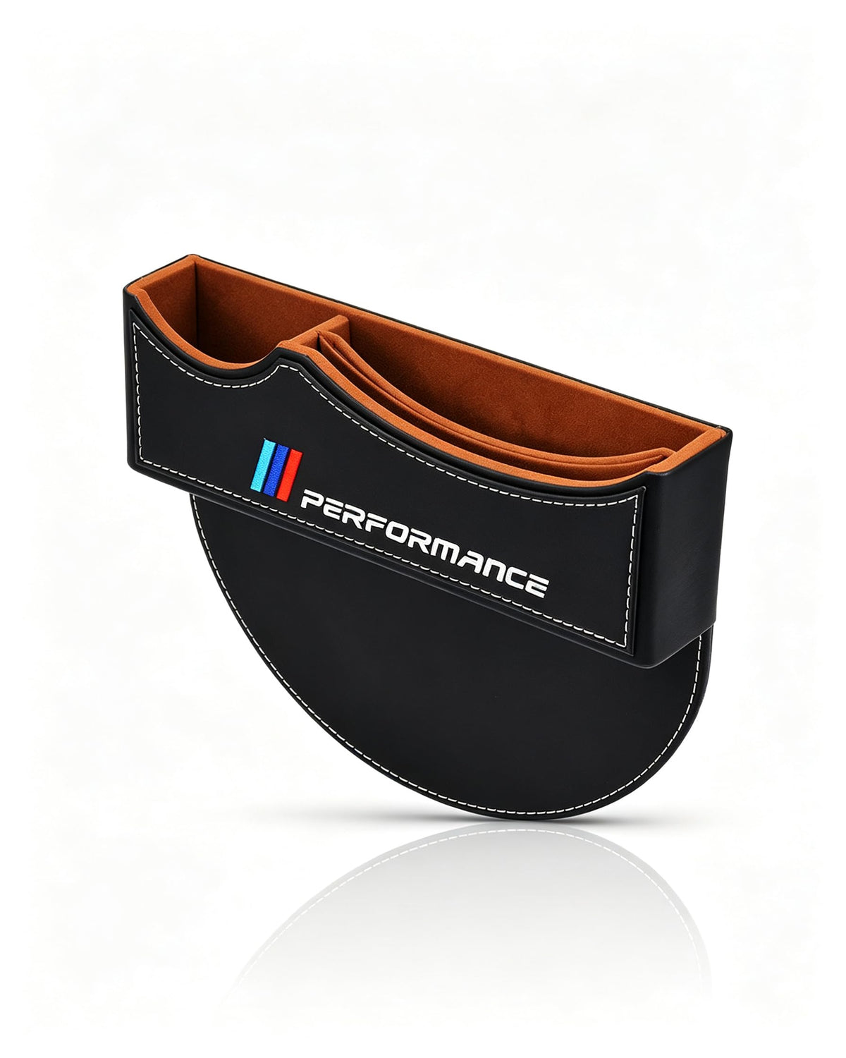 Car Seat Gap Filler front view showing sleek black finish and tidy storage benefit