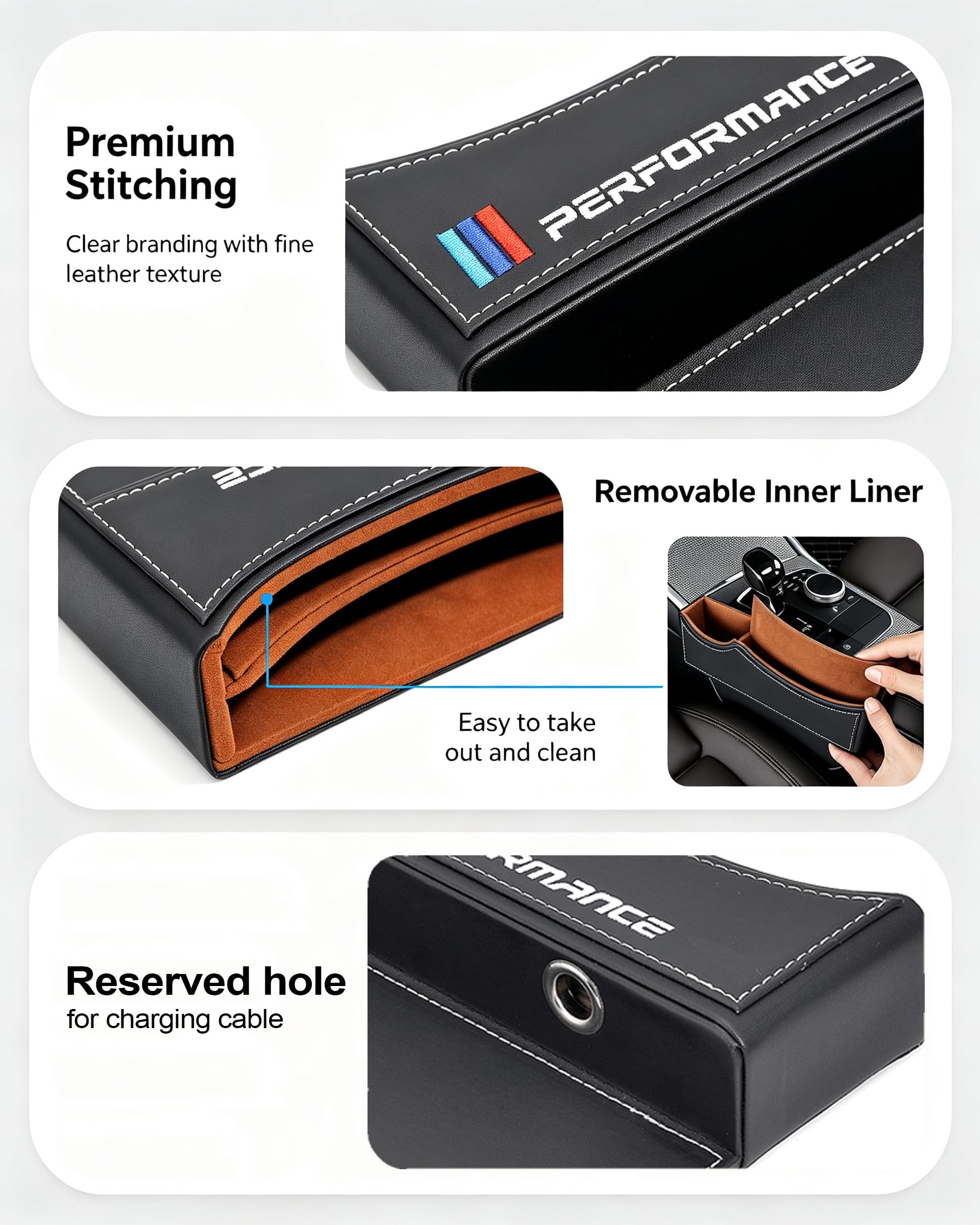 Car Seat Gap Filler in car interior lifestyle shot highlighting clutter reduction benefit