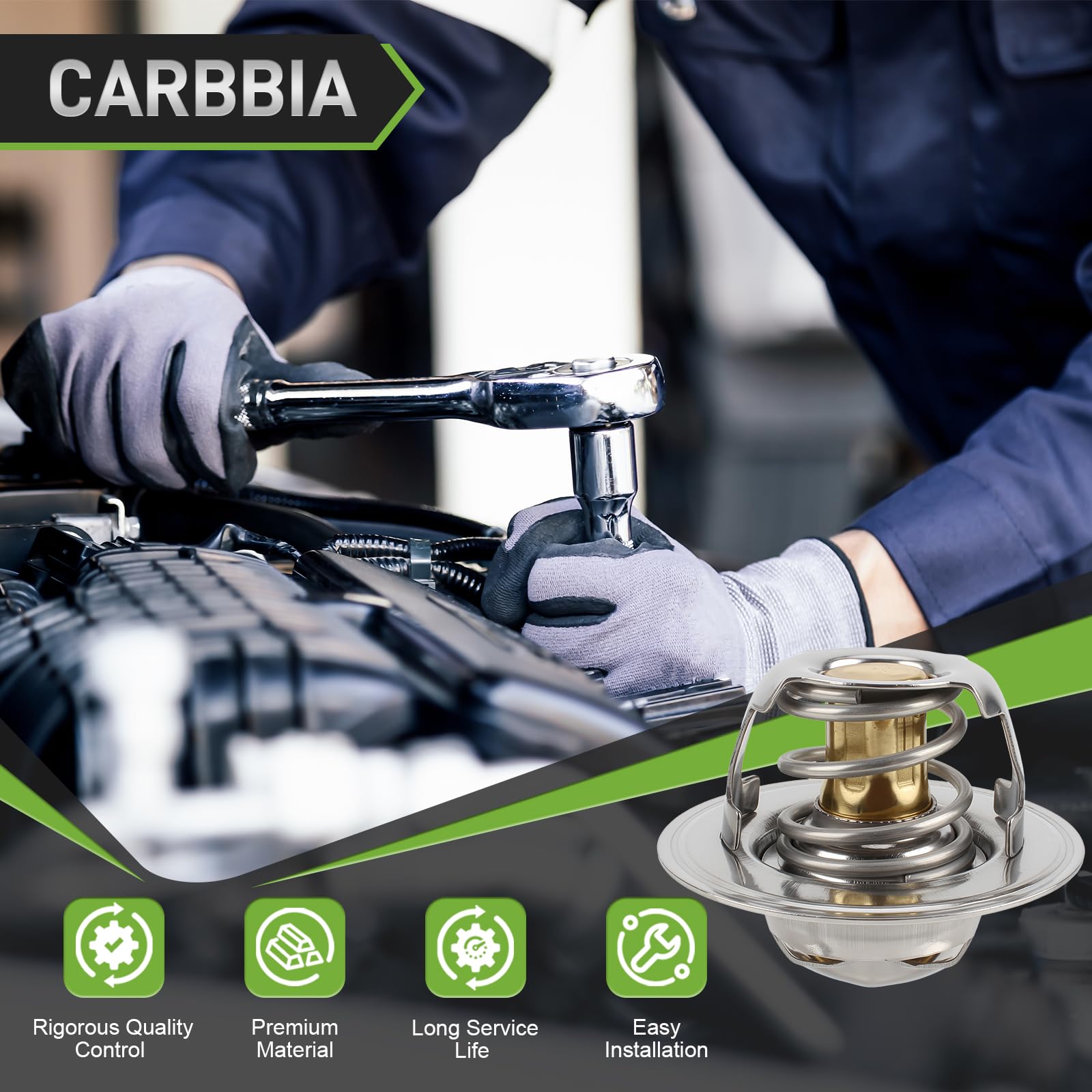 CARBBIA housing gasket flat lay showing shape for proper engine sealing