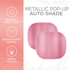 Carbella installed in windshield showing immediate interior cooling effect
