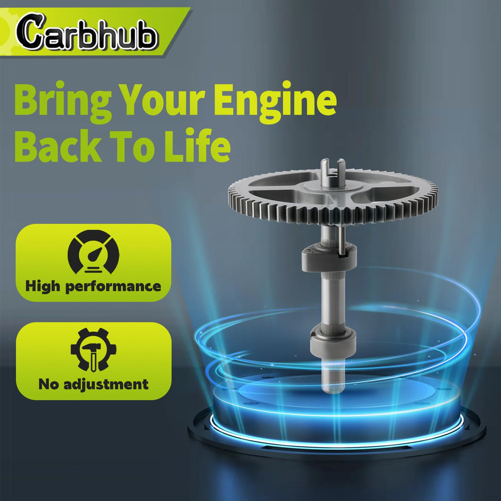 Carbhub camshaft packaging label with part numbers assisting fast compatibility checks