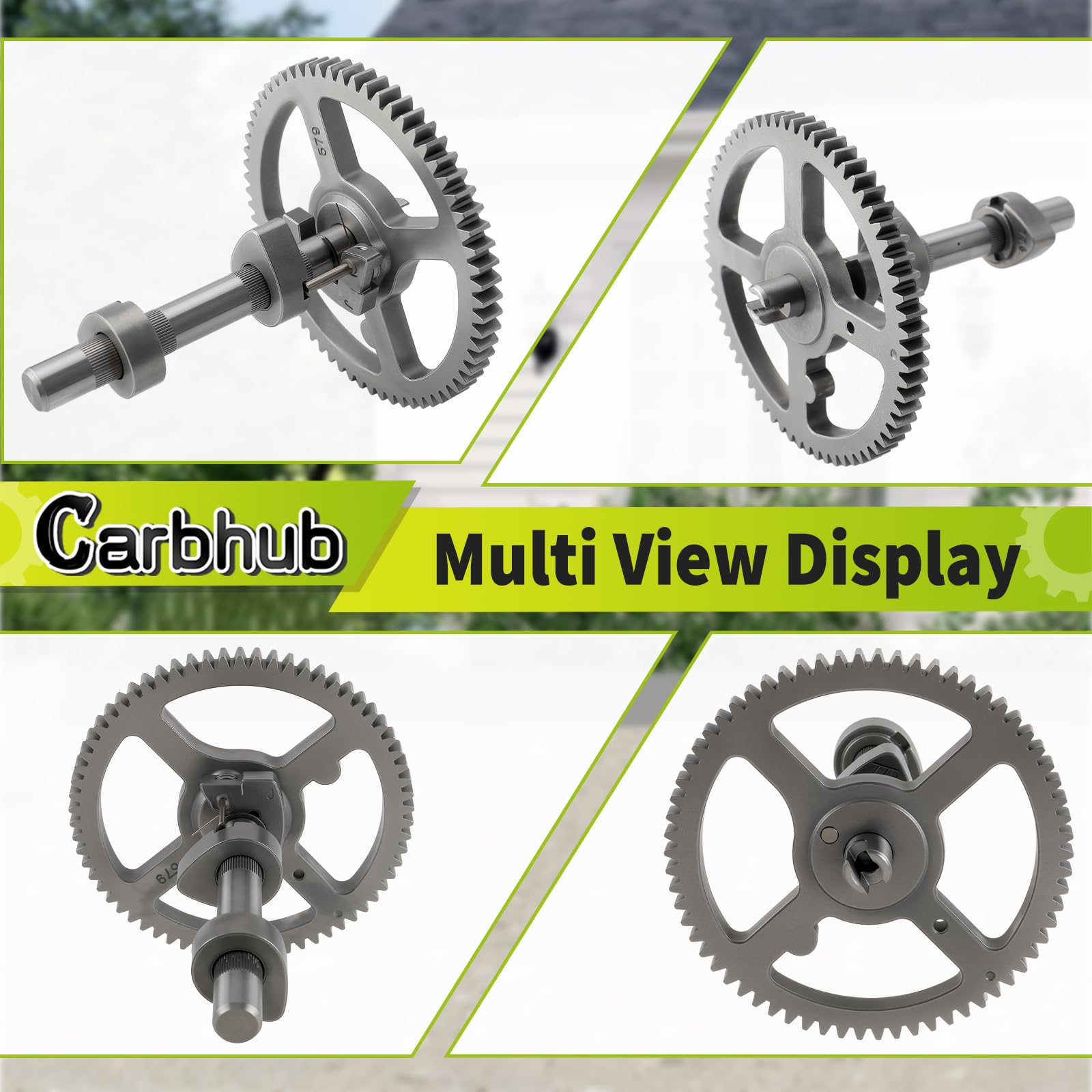 Carbhub camshaft next to ruler showing dimensions for accurate fit confirmation