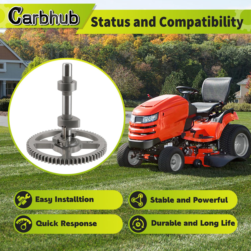 Carbhub camshaft side profile highlighting cam journals and durable finish for longevity