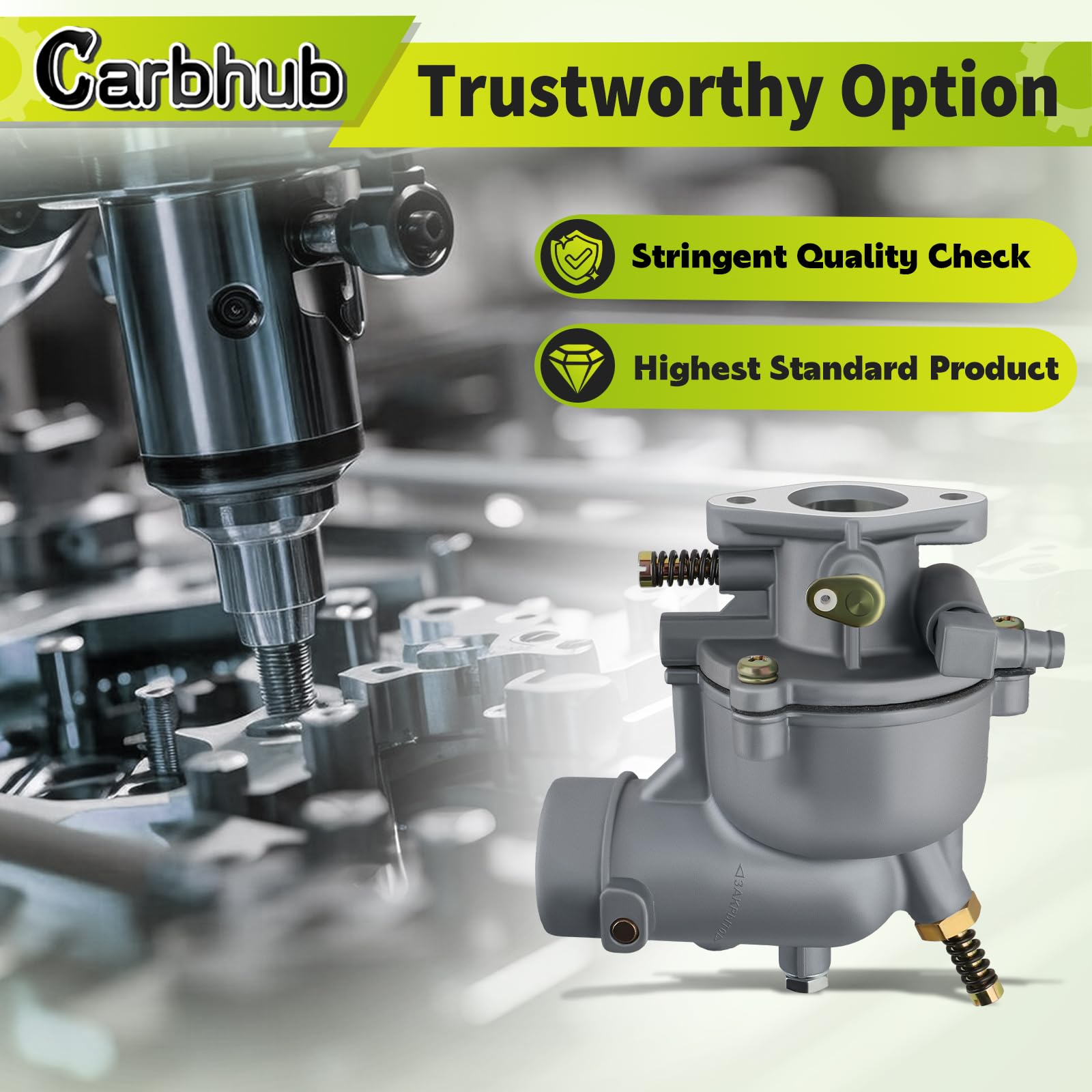 Carbhub close-up of jets and float bowl for reliable fuel metering benefit