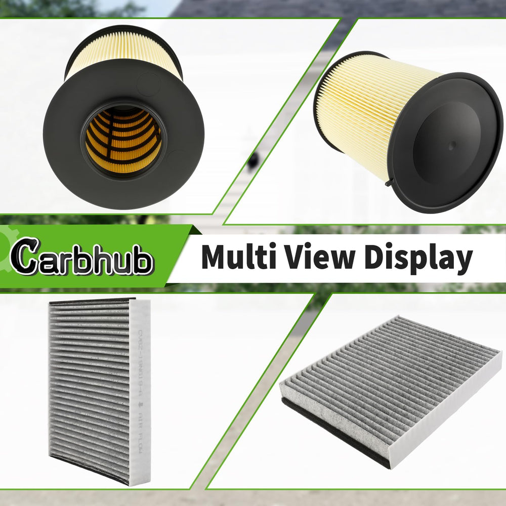 Carbhub close-up of pleated media showing fine filtration and improved airflow