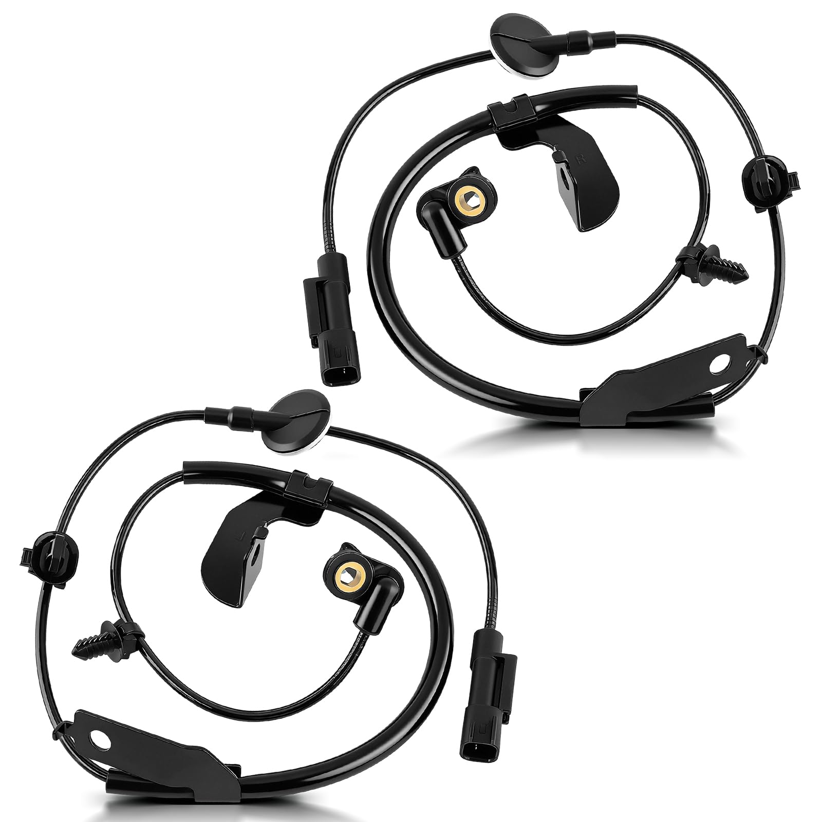 Carbhub packaged front ABS sensors showing included pair and benefits