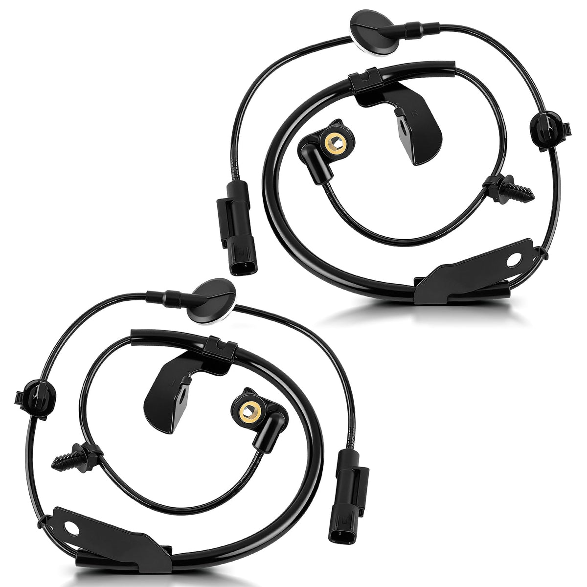 Carbhub packaged front ABS sensors showing included pair and benefits