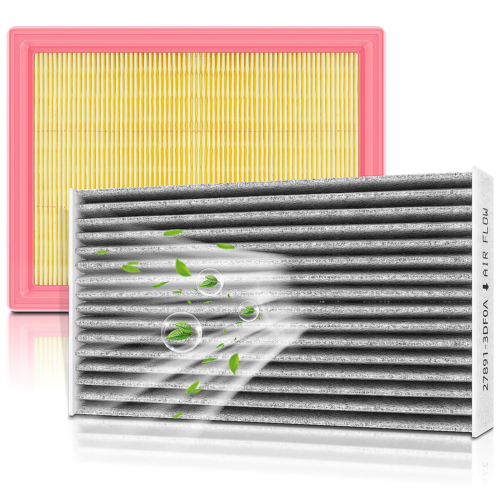 Carbhub front packaging showing both cabin and engine filters, clear part IDs and fit benefit