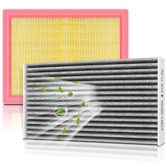 Carbhub front packaging showing both cabin and engine filters, clear part IDs and fit benefit