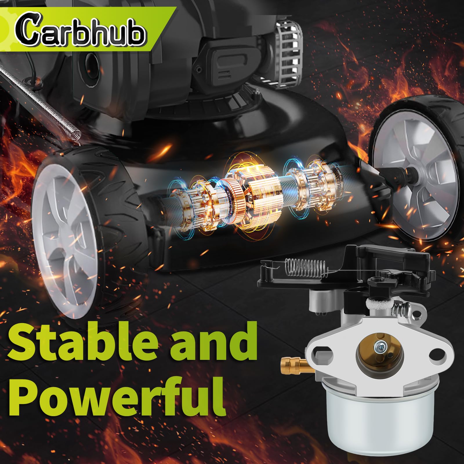 Carbhub fuel shut-off valve fuel filter and line arranged demonstrating fuel flow safety