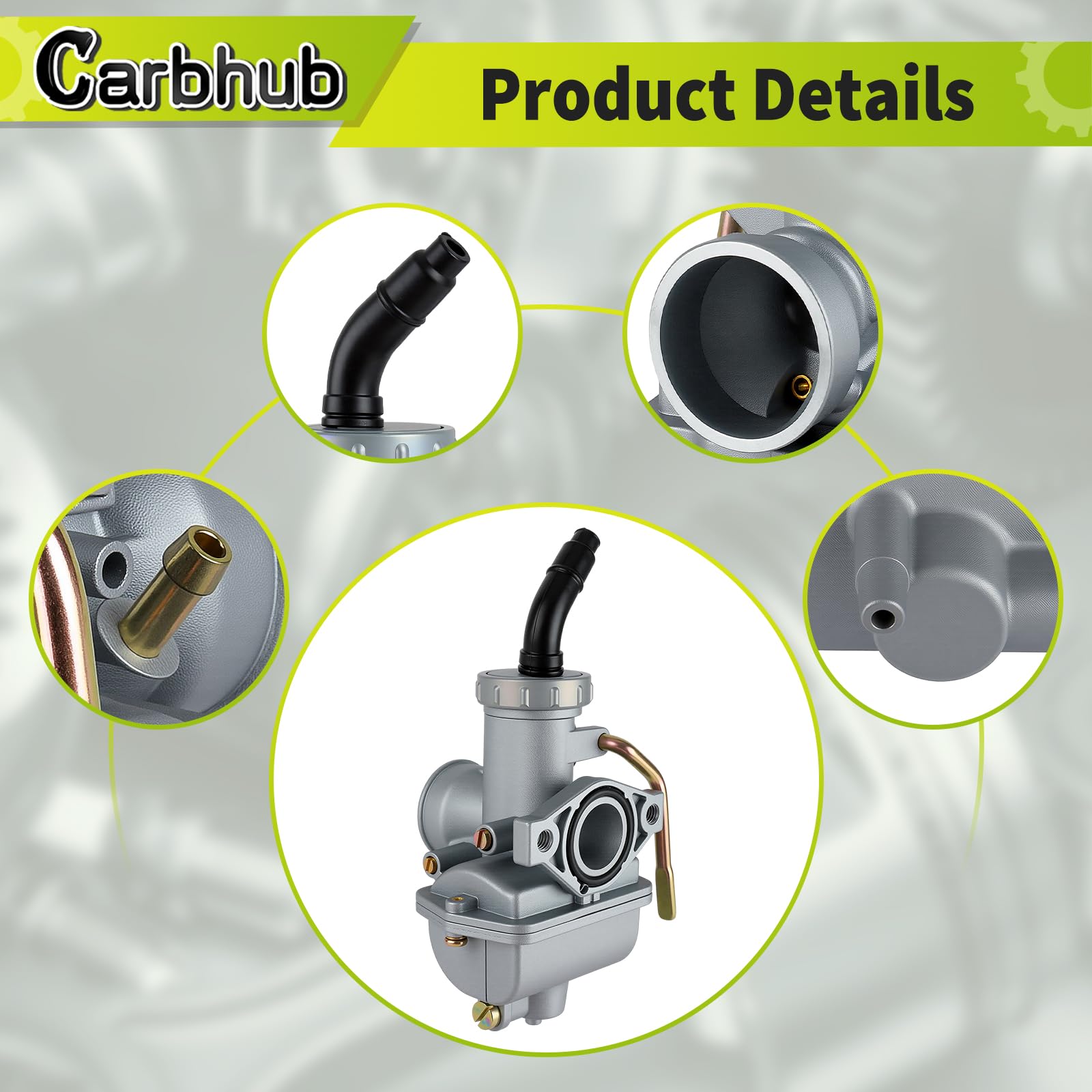Carbhub PZ20 gasket and ports view for correct alignment and leak prevention