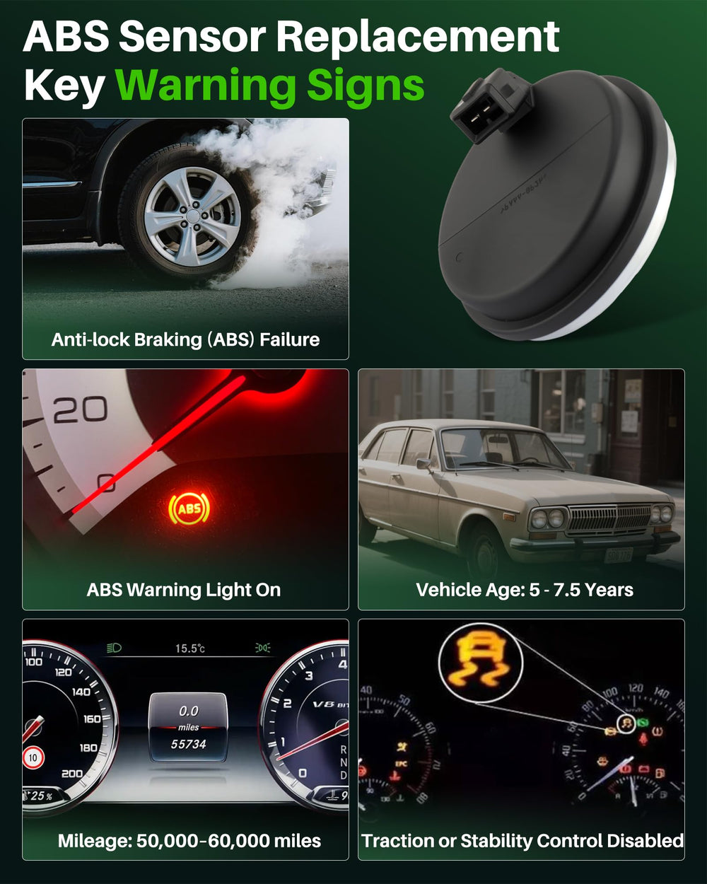 Carbhub rear ABS sensor in garage setting illustrating straightforward DIY replacement benefit