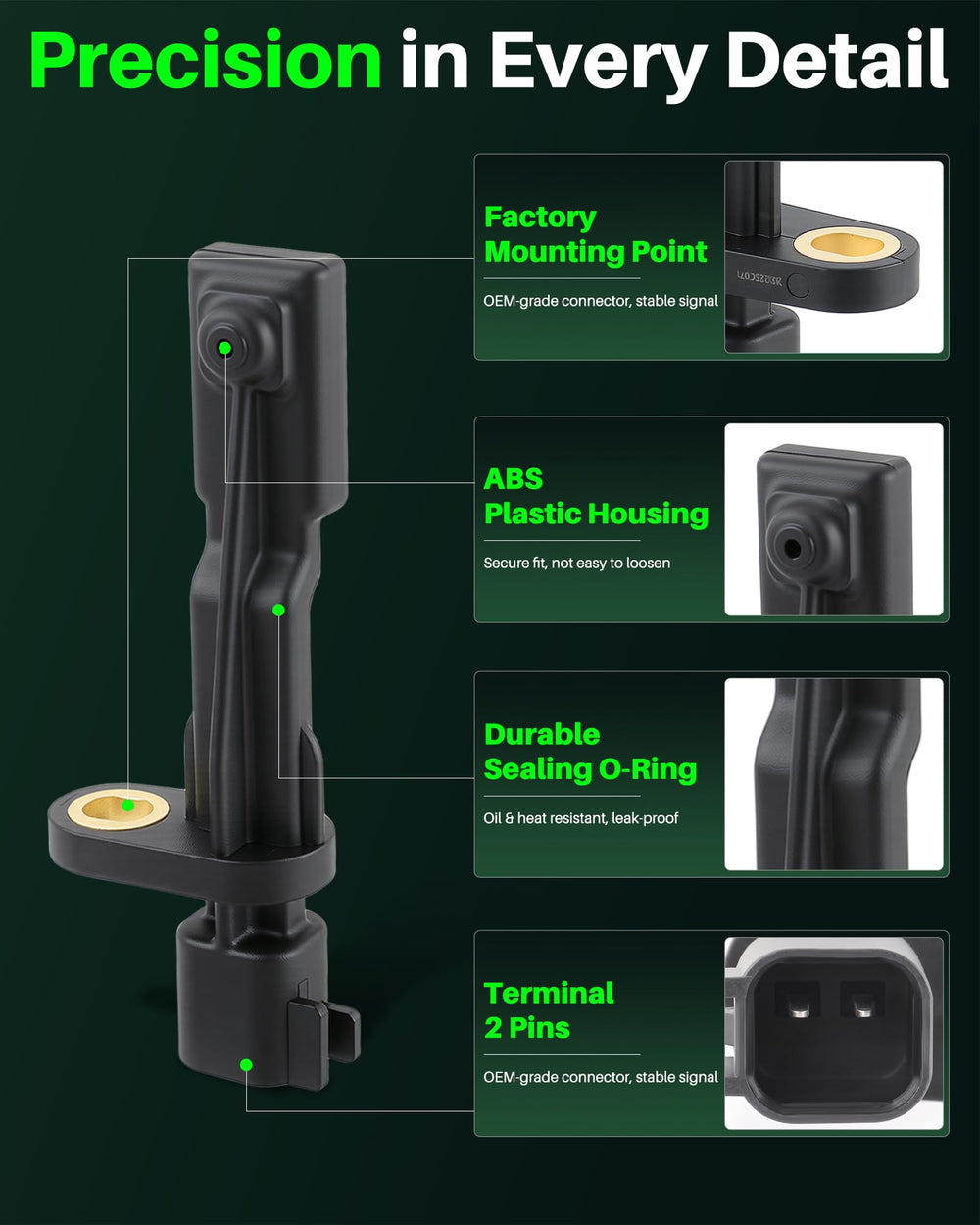 Carbhub sensor mounting point detail for precise, secure attachment
