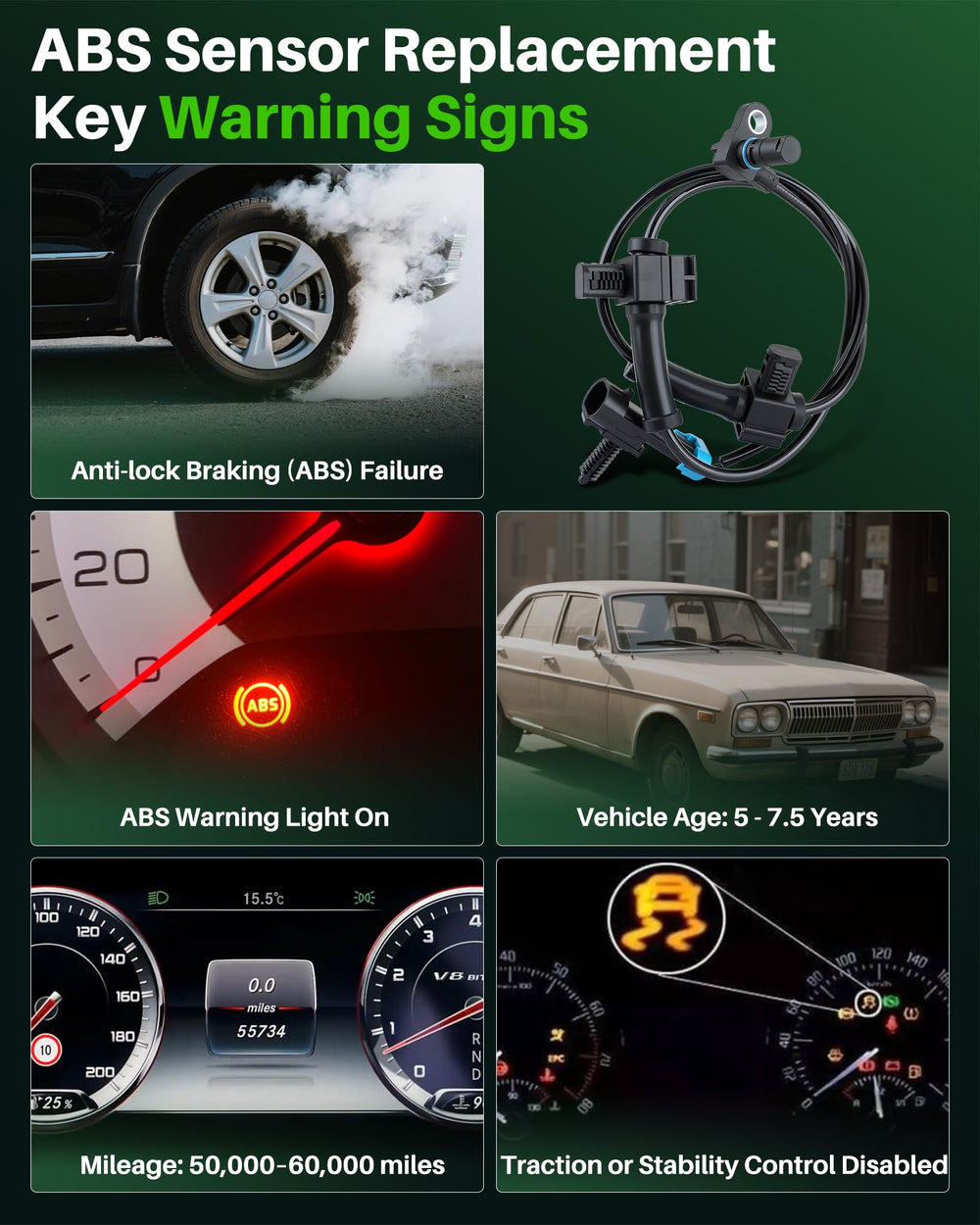 Carbhub sensor on truck rear wheel showing restored ABS reliability