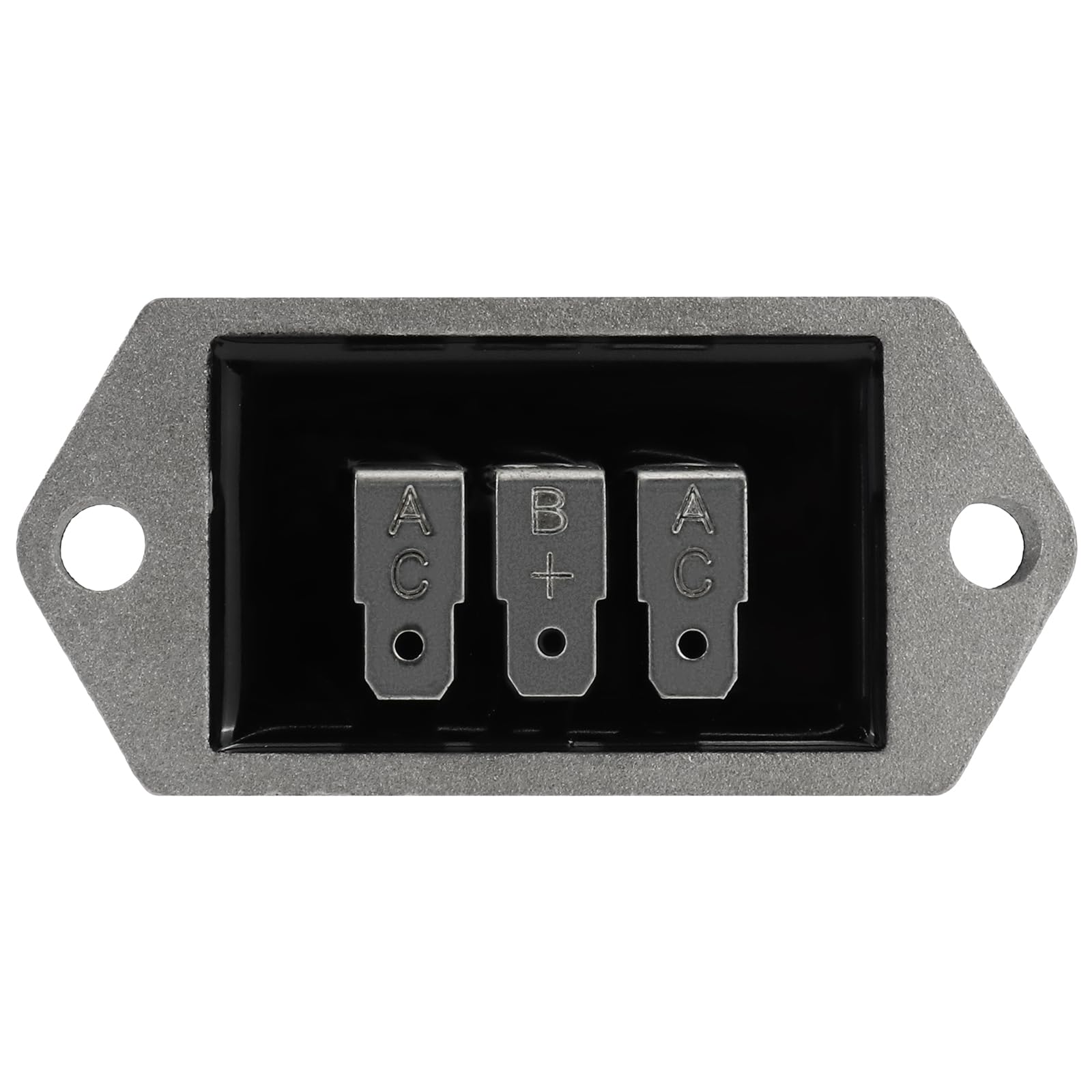 Carbman regulator close-up showing three inline terminals for direct Kohler fit