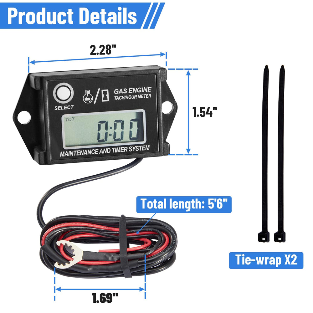 CarBole close-up of LCD with clear digits for fast, accurate readings
