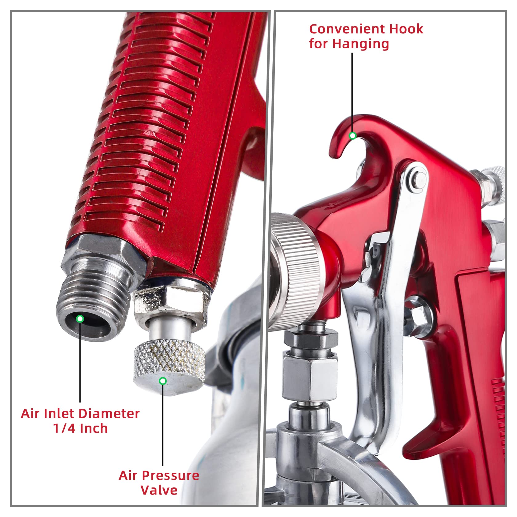 CarBole sprayer in use on a door showing even coverage for furniture refinishing