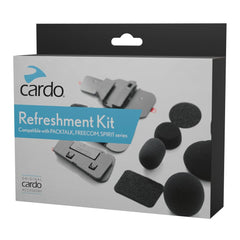 Cardo Refresh KIT front packaging showing full replacement parts and benefits