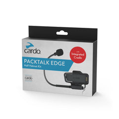 Cardo PACKTALK Edge kit front view showing air-mount cradle and clean fit