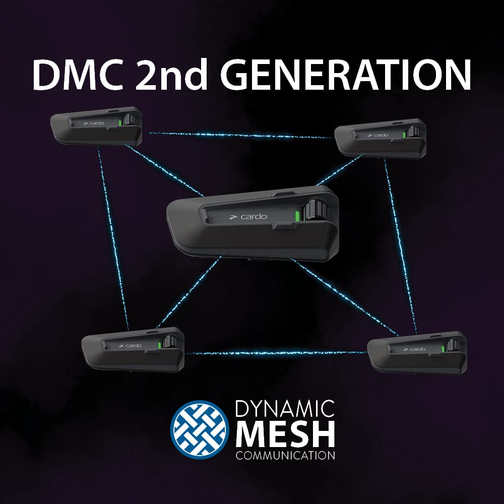 Cardo Packtalk Neo connection ports and status LEDs showing reliable pairing