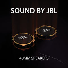 Cardo Packtalk Neo JBL 40mm speaker close-up delivering clear music and voice