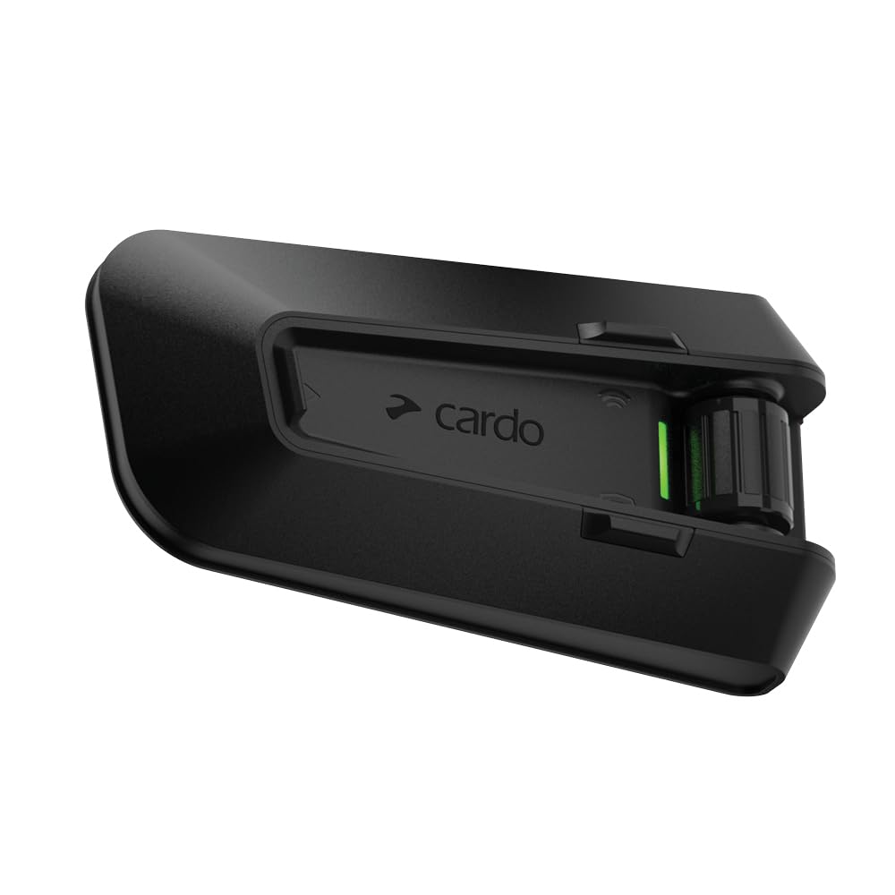 Cardo PACKTALK PRO side button controls visible for easy tactile operation with gloved hands