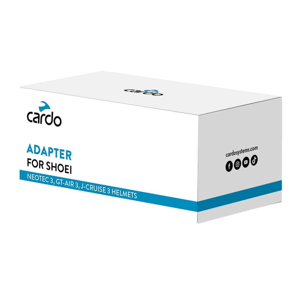 Cardo adaptor front view showing precise fit and secure mount benefit