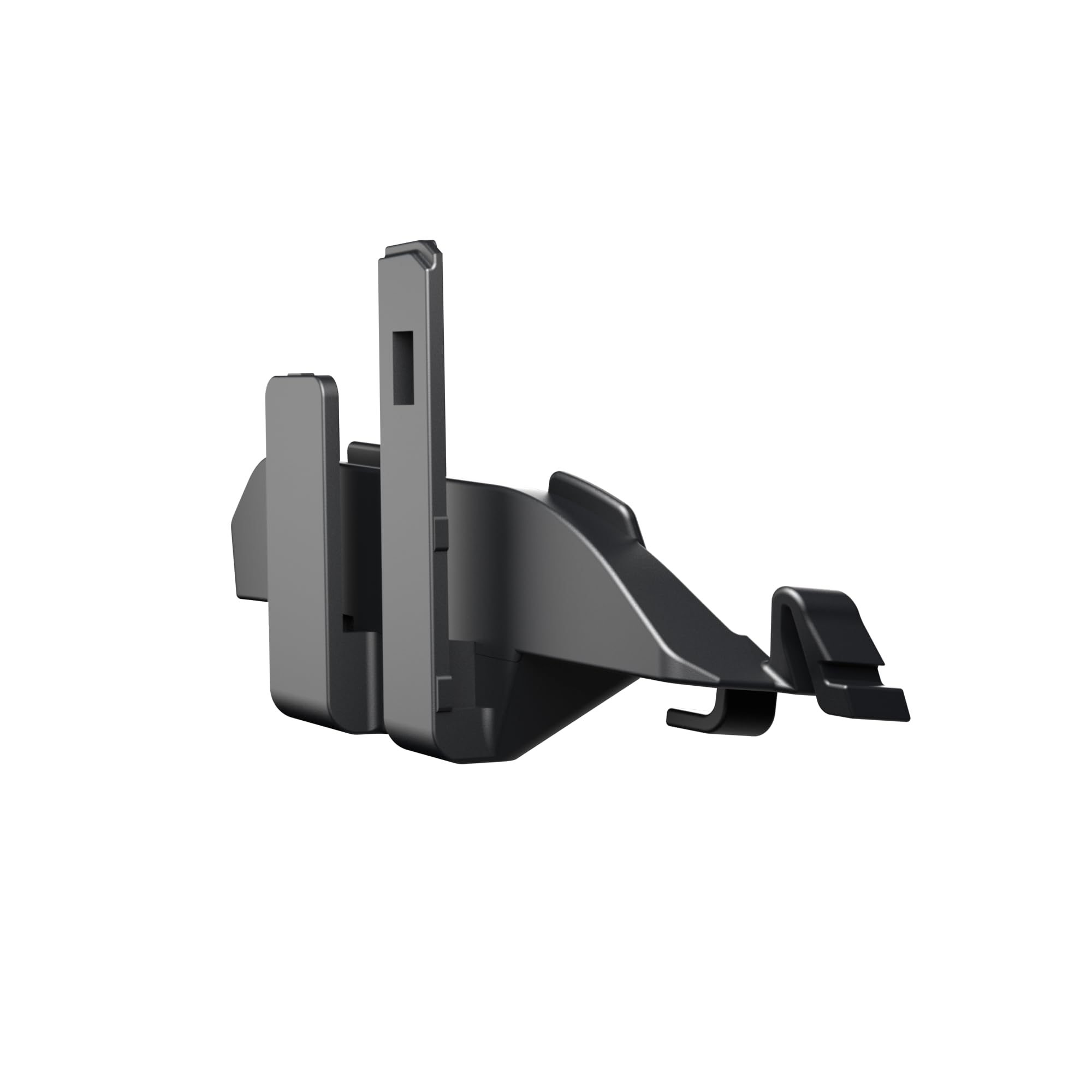 Cardo adaptor beside PACKTALK unit showing size scale and easy swap benefit