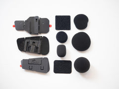 Cardo close-up of speaker sponges and microphone covers for improved comfort