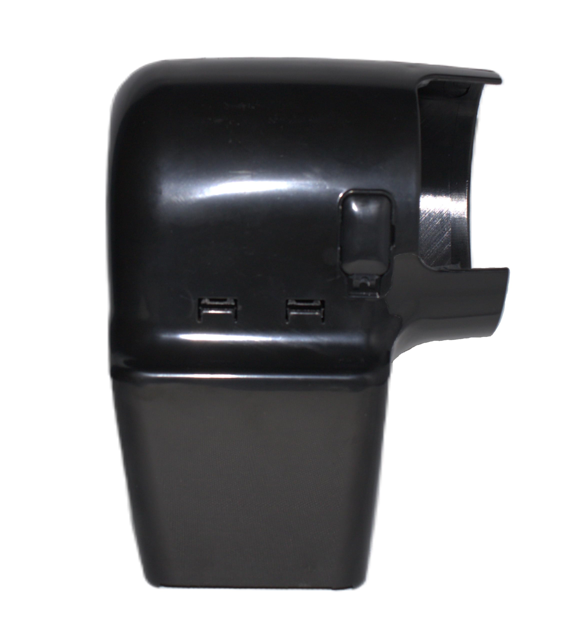 CAREFREE motor cover held by hand to show size and installation ease
